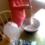 Make frosting with powdered sugar and milk.
