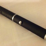 The green laser. About the size of a Sharpie Marker.