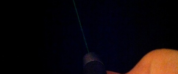 Laser at night.