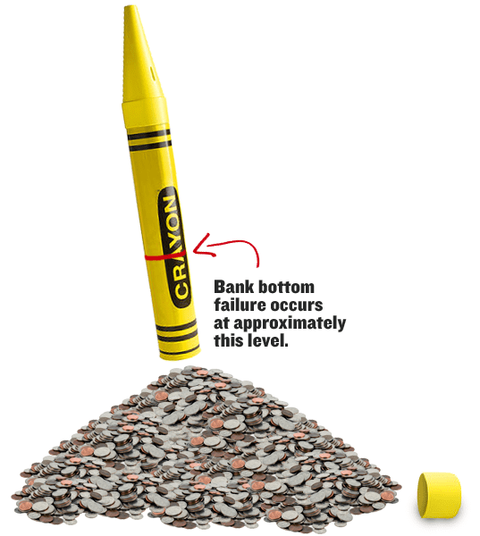 Crayola Crayon Bank bottom pops off