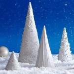 Lowe's Decorative DIY Tabletop Sculpted Caulk Christmas Trees