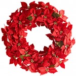 Lowe's DIY Poinsettia Wreath