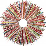 Lowe's DIY Wrapping Paper Wreath