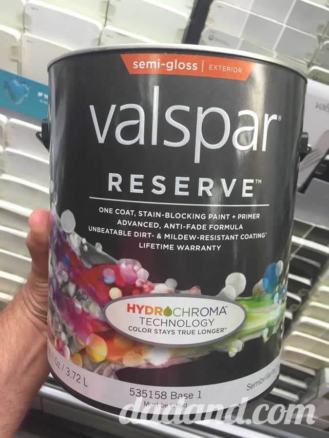 I used Valspar Reserve paint