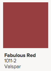 I chose Valspar Fabulous Red for the paint color.