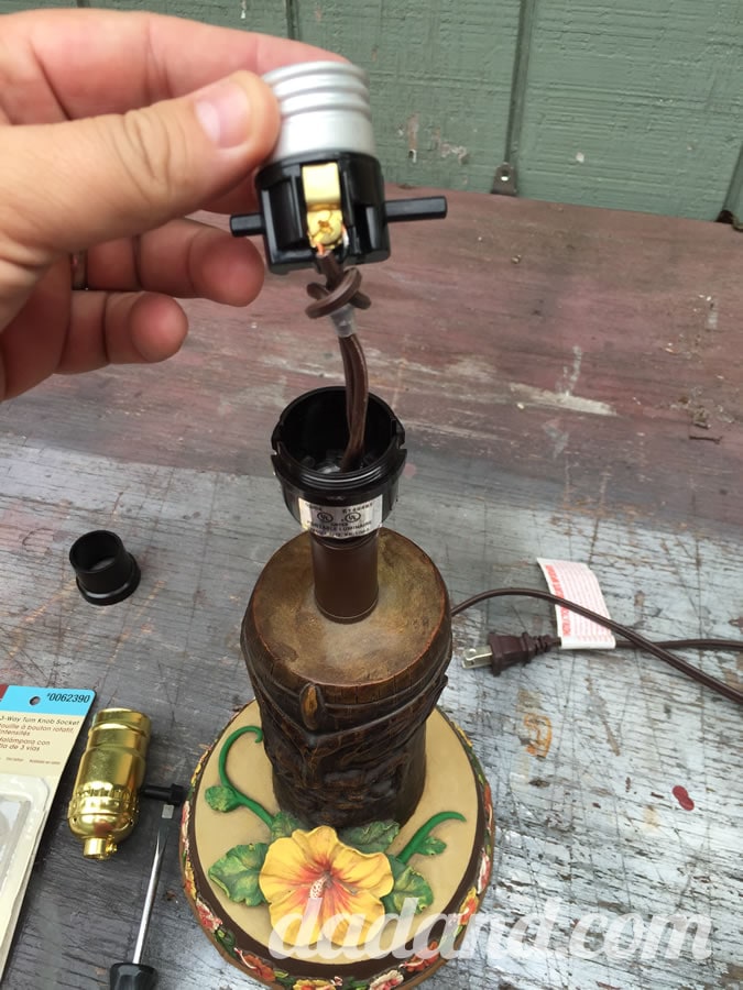DIY Dad blog Replacing a lamp socket